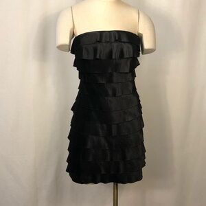 Express Black Ruffle Mini Dress